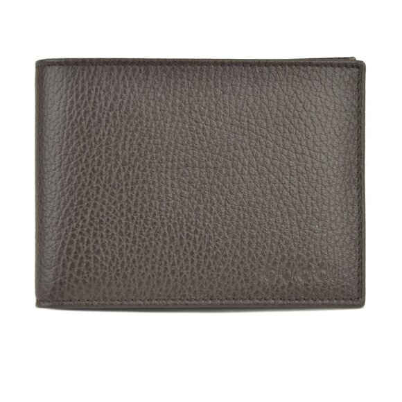 GUCCI WALLET MENS BROWN LEATHER 278596 EMBOSSED LOGO TRADEMARK BIFOLD - Picture 2 of 8